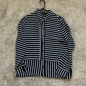 Atmosphere Black & White Striped Blouse. Women’s Size (M) Pre-Owned